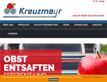 Tablet Screenshot of kreuzmayr.com